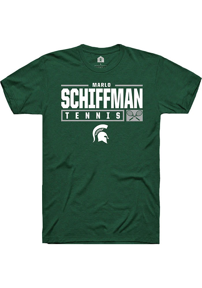 Marlo Schiffman Michigan State Spartans Rally NIL Stacked Box Short Sleeve T Shirt