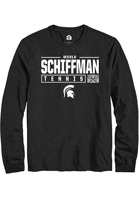 Marlo Schiffman  Michigan State Spartans Black Rally NIL Stacked Box Long Sleeve T Shirt