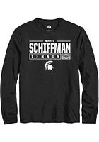 Marlo Schiffman  Michigan State Spartans Black Rally NIL Stacked Box Long Sleeve T Shirt