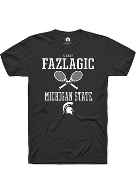 Sarah Fazlagic  Michigan State Spartans Black Rally NIL Sport Icon Short Sleeve T Shirt