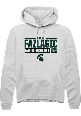 Sarah Fazlagic Rally Michigan State Spartans Mens NIL Stacked Box Long Sleeve Hoodie