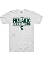 Sarah Fazlagic Michigan State Spartans Rally NIL Stacked Box Short Sleeve T Shirt