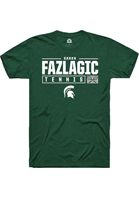 Sarah Fazlagic Michigan State Spartans Rally NIL Stacked Box Short Sleeve T Shirt