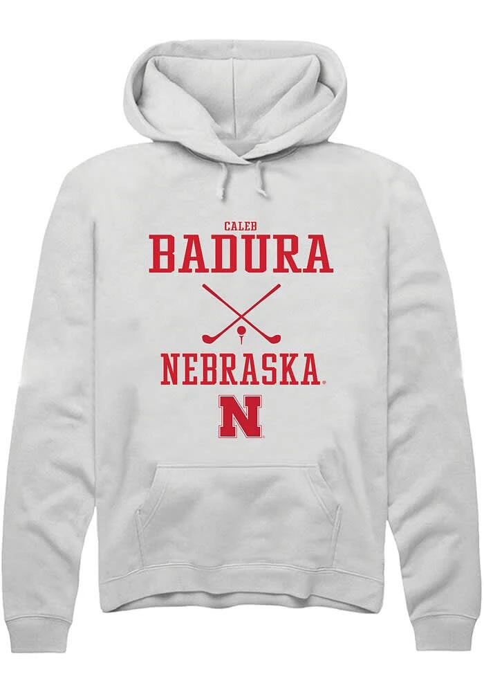 Caleb Badura Rally Nebraska Cornhuskers Mens NIL Sport Icon Long Sleeve Hoodie