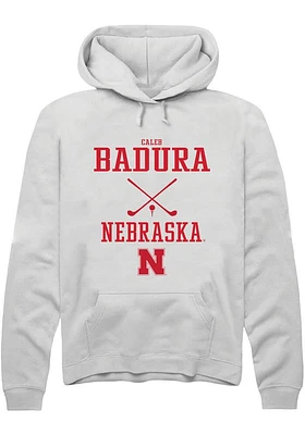 Caleb Badura Rally Nebraska Cornhuskers Mens NIL Sport Icon Long Sleeve Hoodie