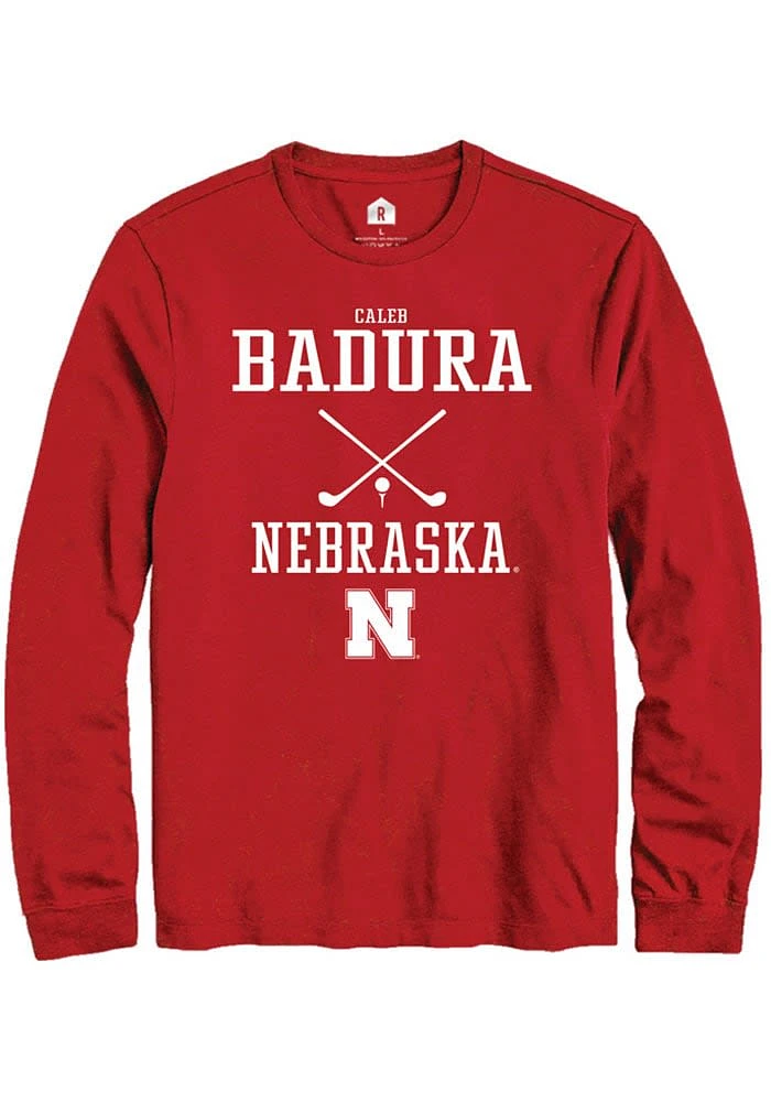 Caleb Badura Nebraska Cornhuskers Red Rally NIL Sport Icon Long Sleeve T Shirt