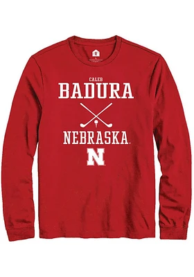 Caleb Badura  Nebraska Cornhuskers Red Rally NIL Sport Icon Long Sleeve T Shirt