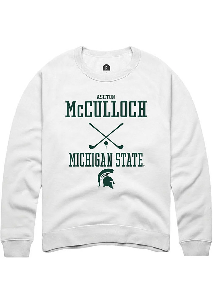 Ashton McCulloch Rally Michigan State Spartans Mens NIL Sport Icon Long Sleeve Crew Sweatsh