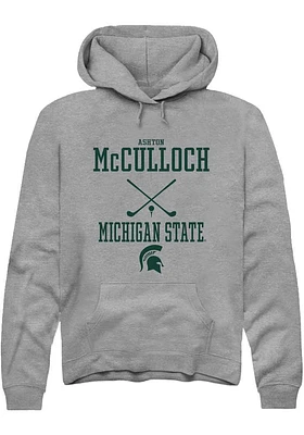 Ashton McCulloch  Rally Michigan State Spartans Mens Graphite NIL Sport Icon Long Sleeve Hoodie