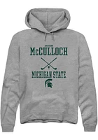 Ashton McCulloch  Rally Michigan State Spartans Mens Graphite NIL Sport Icon Long Sleeve Hoodie