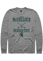 Ashton McCulloch  Michigan State Spartans Graphite Rally NIL Sport Icon Long Sleeve T Shirt