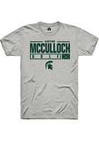 Ashton McCulloch  Michigan State Spartans Ash Rally NIL Stacked Box Short Sleeve T Shirt