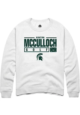 Ashton McCulloch Rally Michigan State Spartans Mens NIL Stacked Box Long Sleeve Crew Sweats