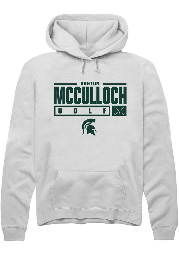Ashton McCulloch Rally Michigan State Spartans Mens NIL Stacked Box Long Sleeve Hoodie