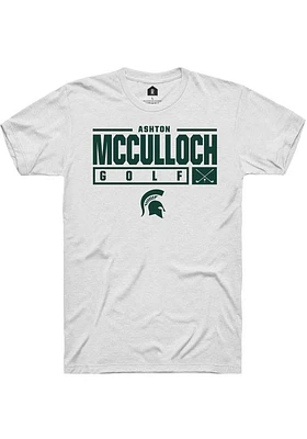 Ashton McCulloch Michigan State Spartans Rally NIL Stacked Box Short Sleeve T Shirt