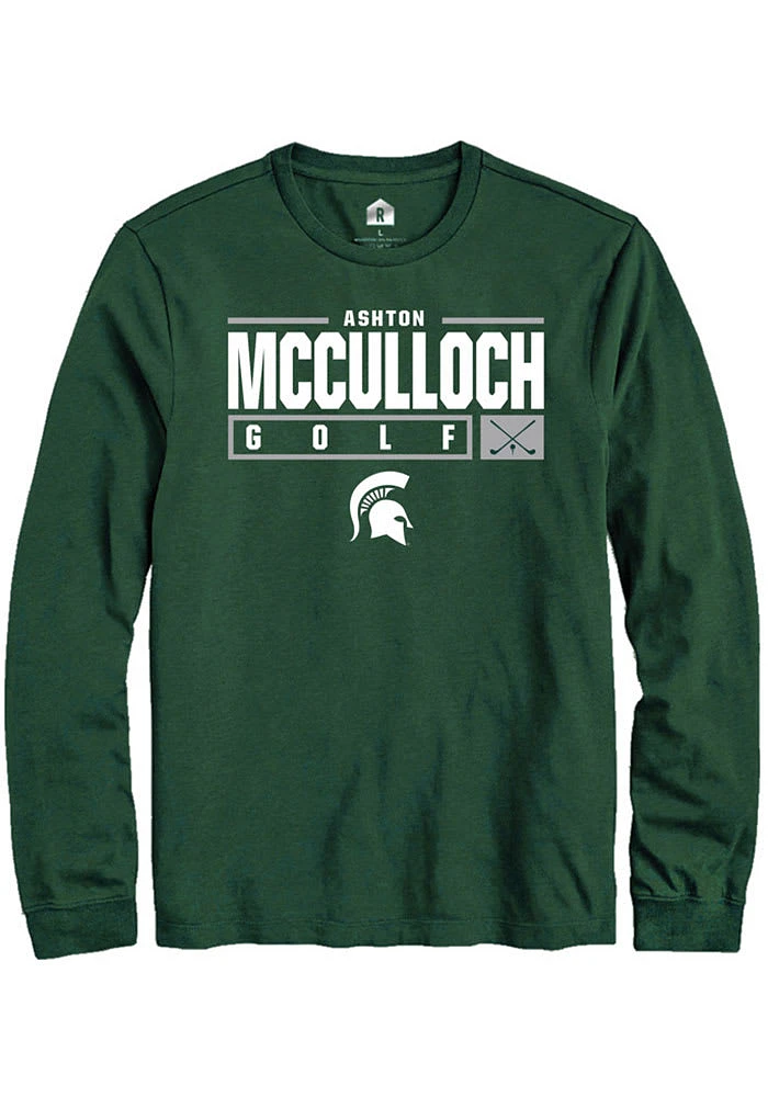 Ashton McCulloch Michigan State Spartans Rally NIL Stacked Box Long Sleeve T Shirt