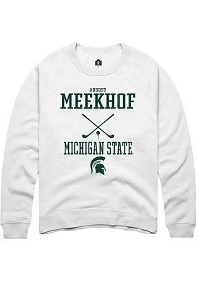 August Meekhof Rally Michigan State Spartans Mens NIL Sport Icon Long Sleeve Crew Sweatshir