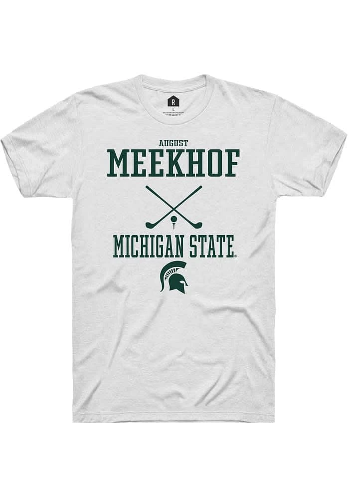 August Meekhof Michigan State Spartans Rally NIL Sport Icon Short Sleeve T Shirt