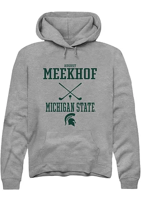August Meekhof  Rally Michigan State Spartans Mens Graphite NIL Sport Icon Long Sleeve Hoodie