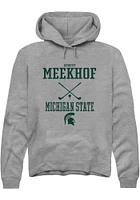 August Meekhof  Rally Michigan State Spartans Mens Graphite NIL Sport Icon Long Sleeve Hoodie