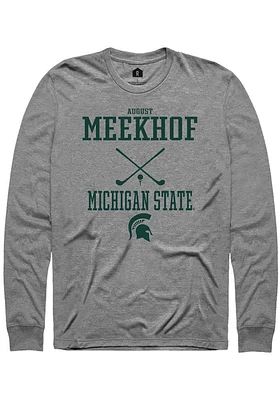 August Meekhof  Michigan State Spartans Graphite Rally NIL Sport Icon Long Sleeve T Shirt