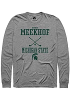 August Meekhof  Michigan State Spartans Graphite Rally NIL Sport Icon Long Sleeve T Shirt