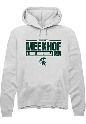 August Meekhof Rally Michigan State Spartans Mens NIL Stacked Box Long Sleeve Hoodie