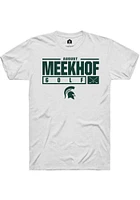 August Meekhof Michigan State Spartans Rally NIL Stacked Box Short Sleeve T Shirt