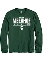 August Meekhof Michigan State Spartans Rally NIL Stacked Box Long Sleeve T Shirt