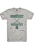 Pierce Morrissey  Michigan State Spartans Ash Rally NIL Sport Icon Short Sleeve T Shirt