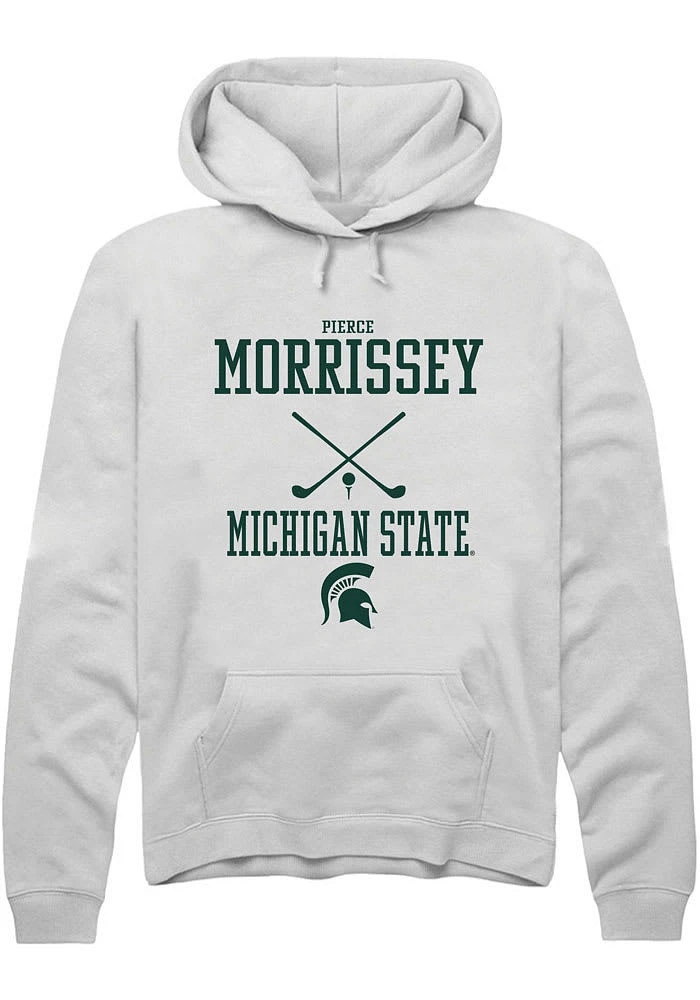 Pierce Morrissey Rally Michigan State Spartans Mens NIL Sport Icon Long Sleeve Hoodie