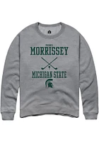 Pierce Morrissey  Rally Michigan State Spartans Mens Graphite NIL Sport Icon Long Sleeve Crew Swea..