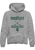 Pierce Morrissey  Rally Michigan State Spartans Mens Graphite NIL Sport Icon Long Sleeve Hoodie