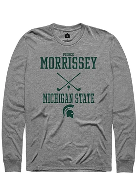 Pierce Morrissey  Michigan State Spartans Graphite Rally NIL Sport Icon Long Sleeve T Shirt
