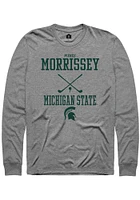 Pierce Morrissey  Michigan State Spartans Graphite Rally NIL Sport Icon Long Sleeve T Shirt