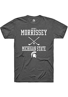 Pierce Morrissey  Michigan State Spartans Dark Grey Rally NIL Sport Icon Short Sleeve T Shirt