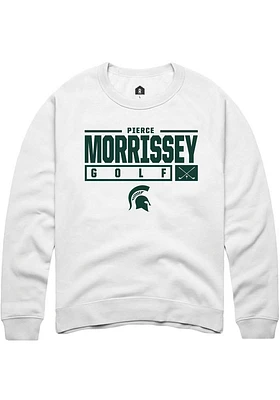 Pierce Morrissey Rally Michigan State Spartans Mens NIL Stacked Box Long Sleeve Crew Sweats