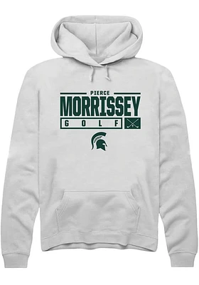 Pierce Morrissey Rally Michigan State Spartans Mens NIL Stacked Box Long Sleeve Hoodie