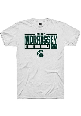 Pierce Morrissey Michigan State Spartans Rally NIL Stacked Box Short Sleeve T Shirt