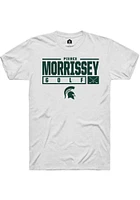 Pierce Morrissey Michigan State Spartans Rally NIL Stacked Box Short Sleeve T Shirt