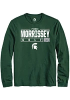 Pierce Morrissey  Michigan State Spartans Green Rally NIL Stacked Box Long Sleeve T Shirt