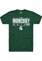 Pierce Morrissey Michigan State Spartans Rally NIL Stacked Box Short Sleeve T Shirt