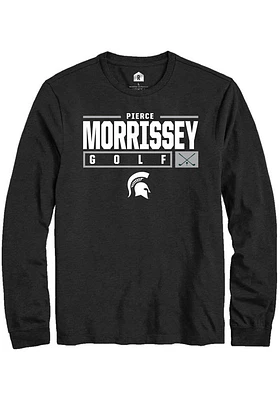 Pierce Morrissey  Michigan State Spartans Black Rally NIL Stacked Box Long Sleeve T Shirt