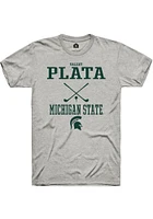 Valery Plata  Michigan State Spartans Ash Rally NIL Sport Icon Short Sleeve T Shirt