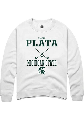Valery Plata Rally Michigan State Spartans Mens NIL Sport Icon Long Sleeve Crew Sweatshirt