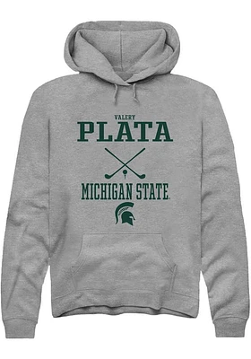 Valery Plata  Rally Michigan State Spartans Mens Graphite NIL Sport Icon Long Sleeve Hoodie