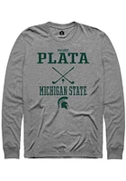 Valery Plata  Michigan State Spartans Graphite Rally NIL Sport Icon Long Sleeve T Shirt