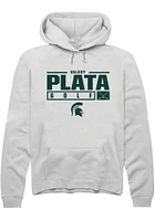 Valery Plata Rally Michigan State Spartans Mens NIL Stacked Box Long Sleeve Hoodie