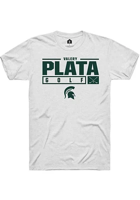 Valery Plata Michigan State Spartans Rally NIL Stacked Box Short Sleeve T Shirt