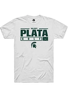 Valery Plata Michigan State Spartans Rally NIL Stacked Box Short Sleeve T Shirt